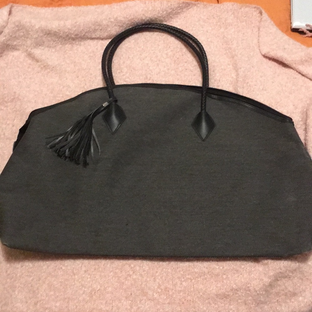 Gray travel bag